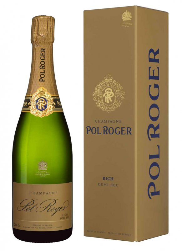 Bouteille de champagne Pol Rocher rich demi sec